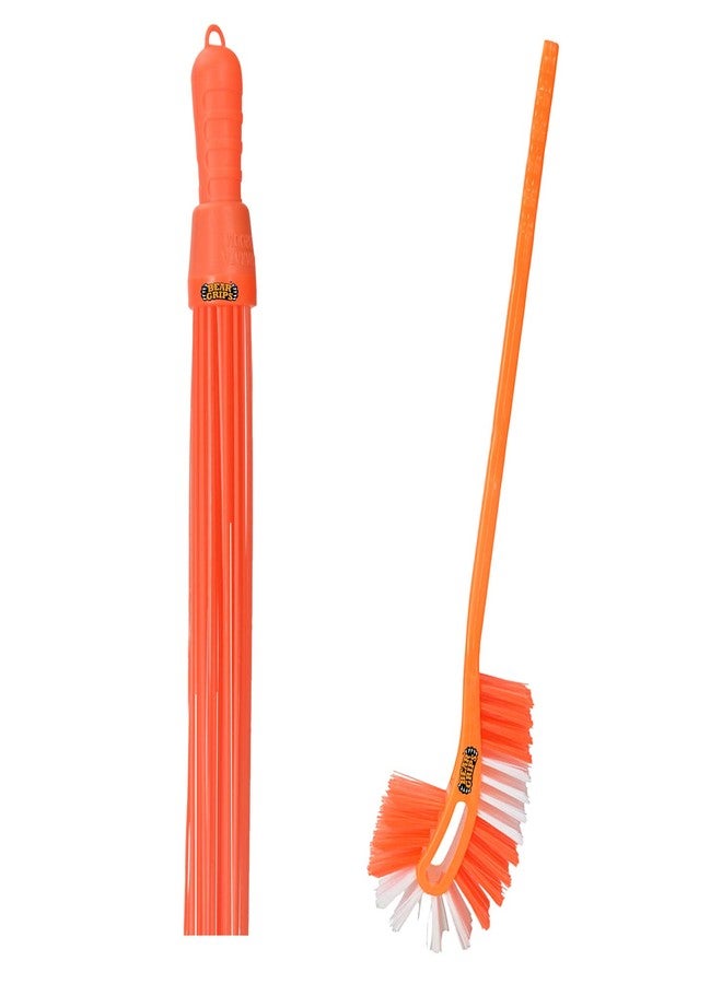 Bear Grips Toilet Brush and Bathroom Cleaning Plastic Broom Combo - Image 1